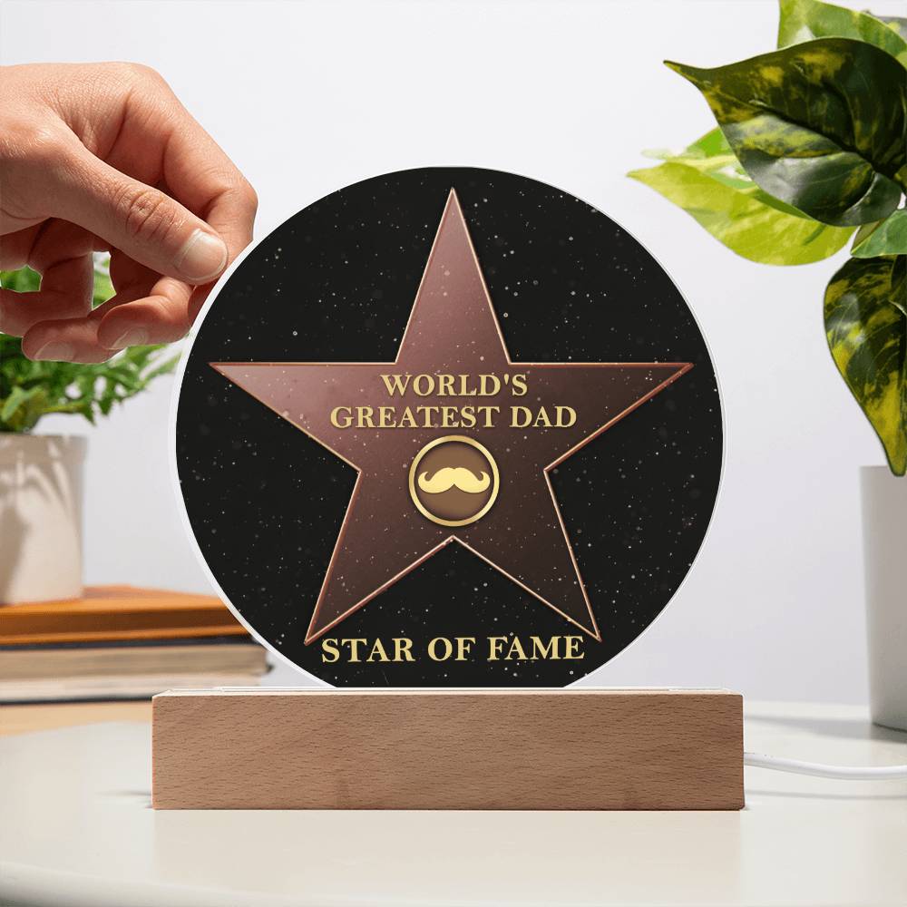 Dad Gift-Greatest Dad-Round Acrylic Plaque