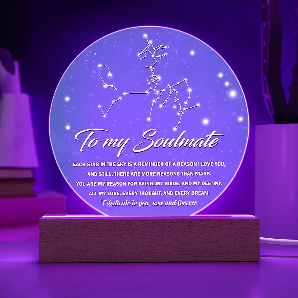 Soulmate -Dedicate To You - LED Acrylic Plaque Table Top Display