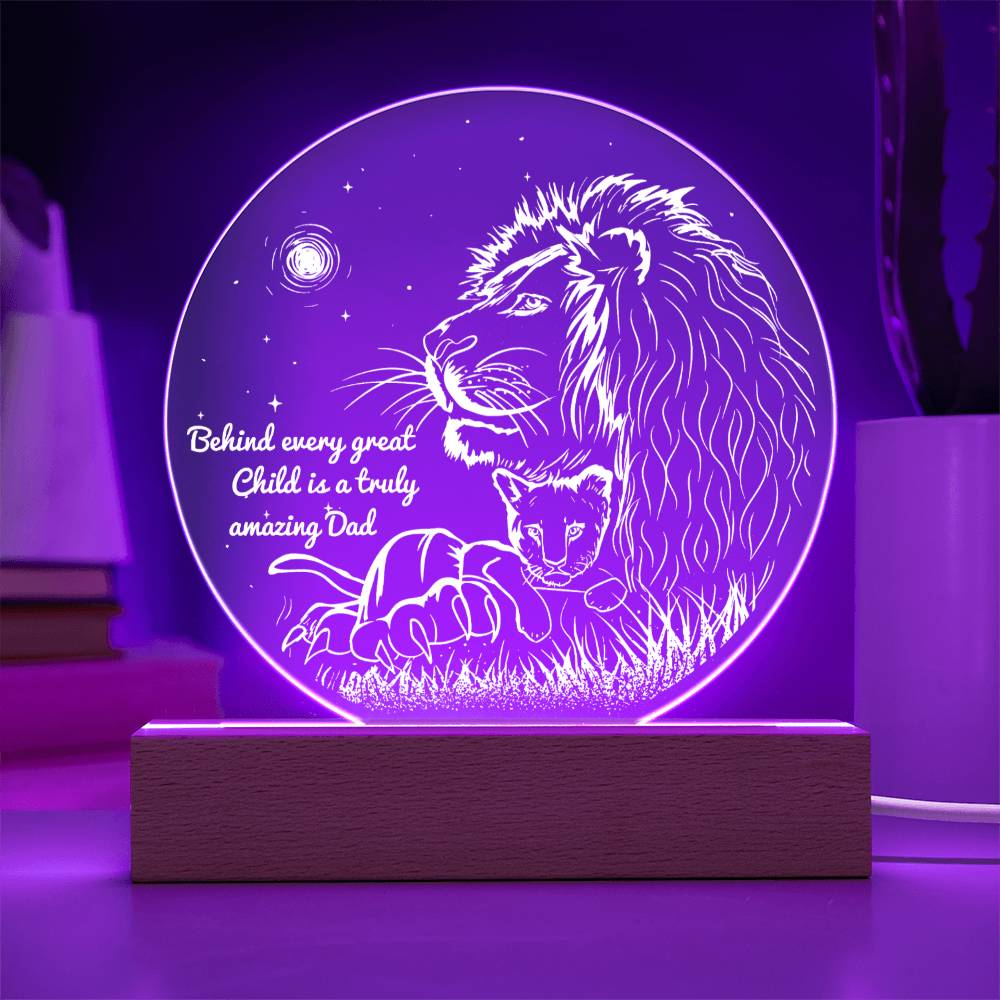 Dad Gift - Amazing Dad - Round Acrylic Plaque