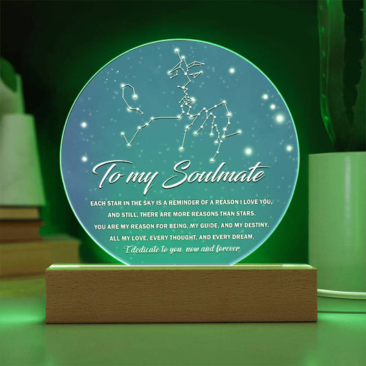 Soulmate -Dedicate To You - LED Acrylic Plaque Table Top Display