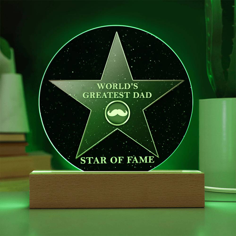 Dad Gift-Greatest Dad-Round Acrylic Plaque