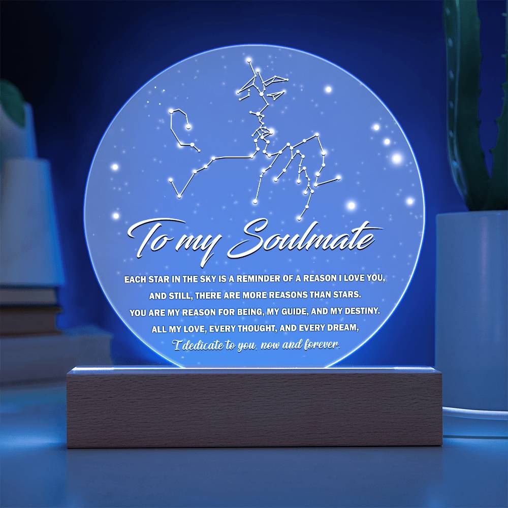 Soulmate -Dedicate To You - LED Acrylic Plaque Table Top Display