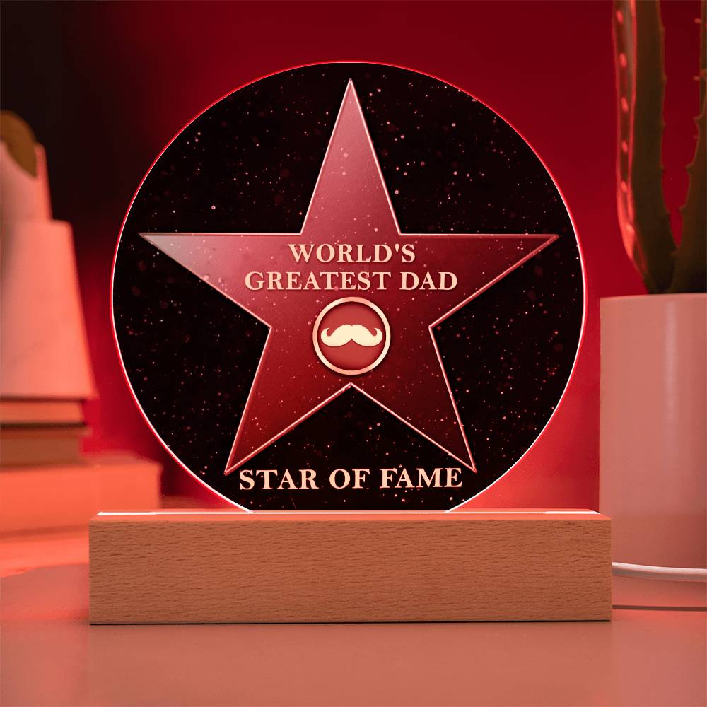 Dad Gift-Greatest Dad-Round Acrylic Plaque