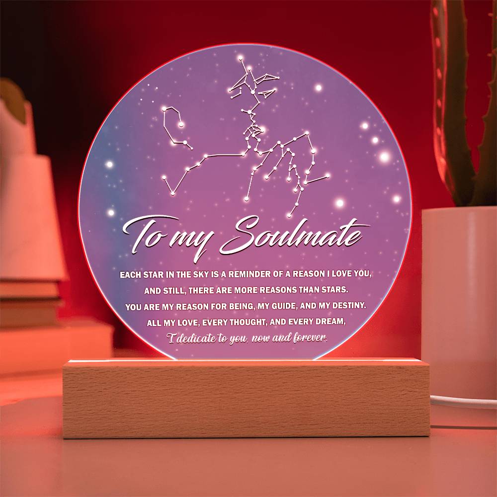 Soulmate -Dedicate To You - LED Acrylic Plaque Table Top Display