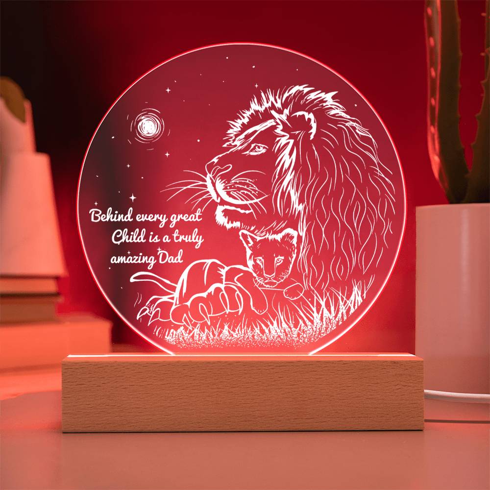 Dad Gift - Amazing Dad - Round Acrylic Plaque