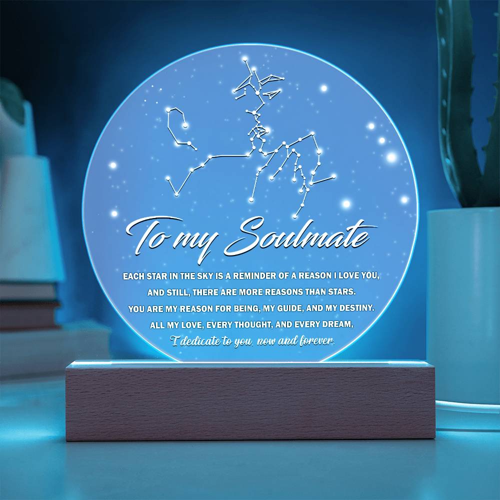 Soulmate -Dedicate To You - LED Acrylic Plaque Table Top Display