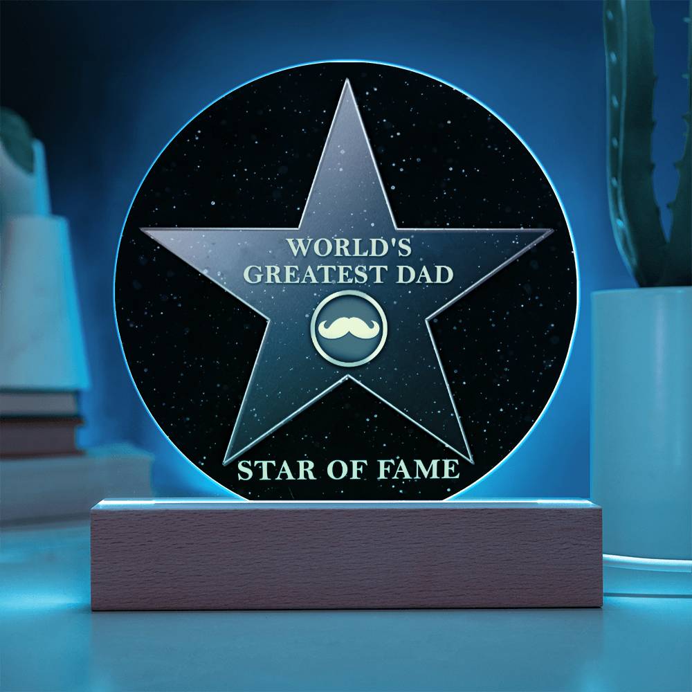 Dad Gift-Greatest Dad-Round Acrylic Plaque