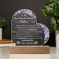 Boyfriends Mom Gift - Amazing Mother - Acrylic Circle Plaque Table Top Display with LED
