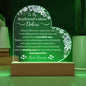 Boyfriends Mom Gift - Amazing Mother - Acrylic Circle Plaque Table Top Display with LED