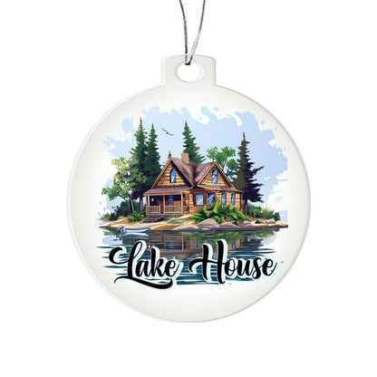 Lake House Circle Ornament