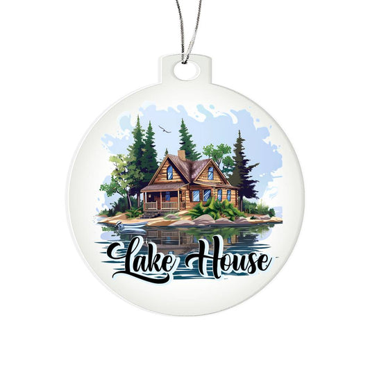 Lake House Circle Ornament