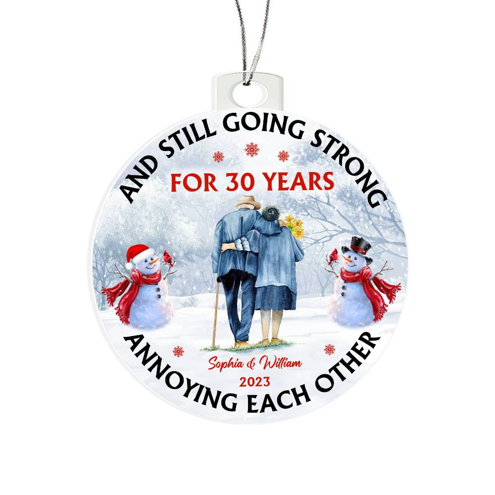 Personalized Couple's Acrylic Ornament - And Still Annoying Each Other