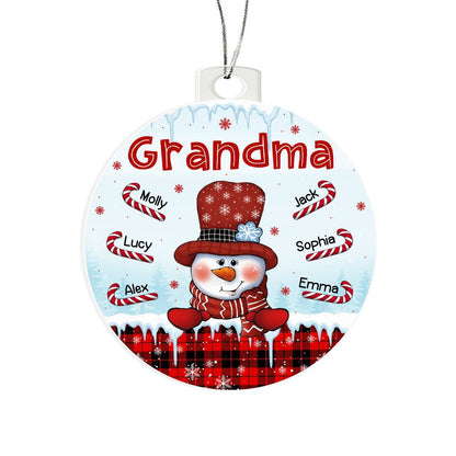 Personalized Grandma Acrylic Ornament - Grandkids Names