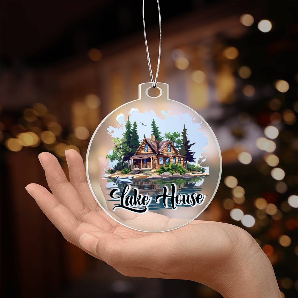 Lake House Circle Ornament