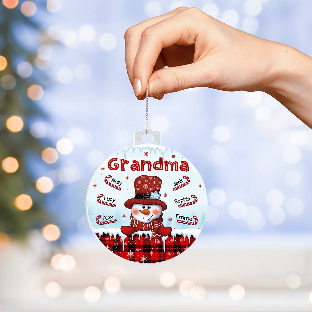 Personalized Grandma Acrylic Ornament - Grandkids Names