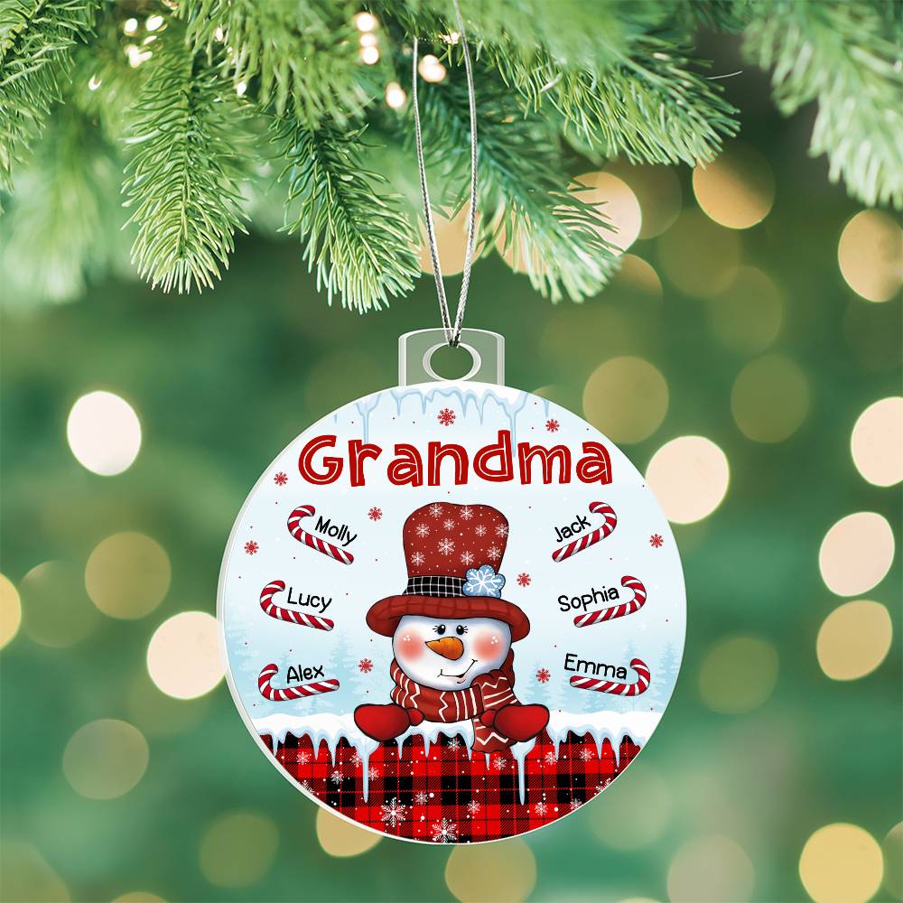 Personalized Grandma Acrylic Ornament - Grandkids Names