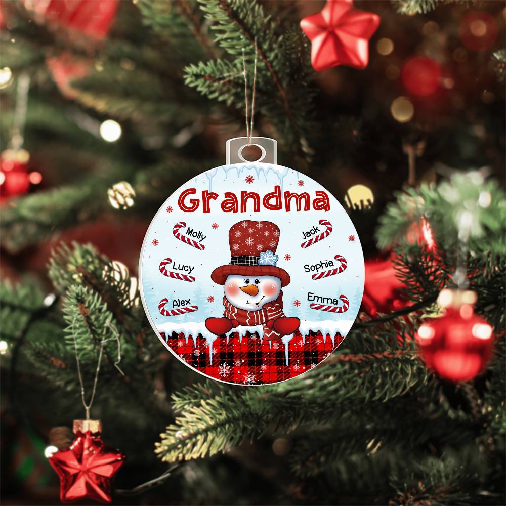 Personalized Grandma Acrylic Ornament - Grandkids Names