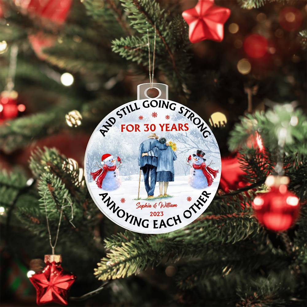 Personalized Couple's Acrylic Ornament - And Still Annoying Each Other