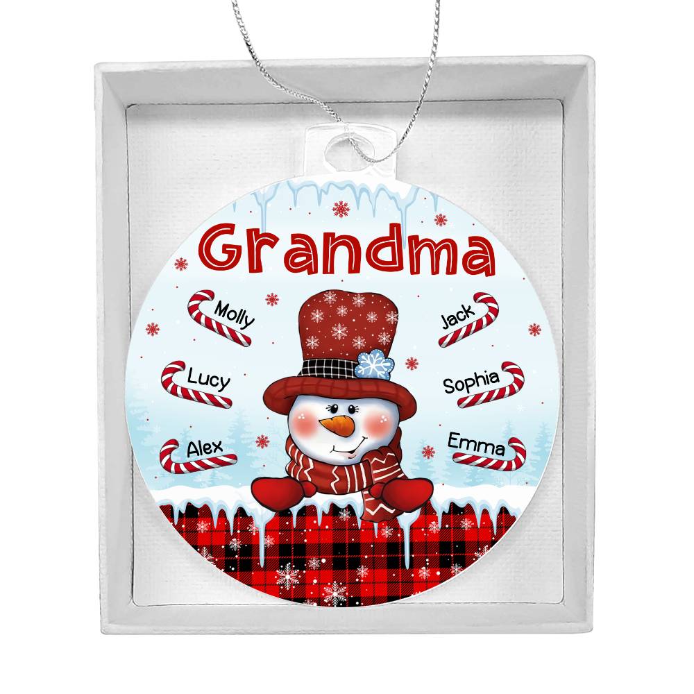 Personalized Grandma Acrylic Ornament - Grandkids Names