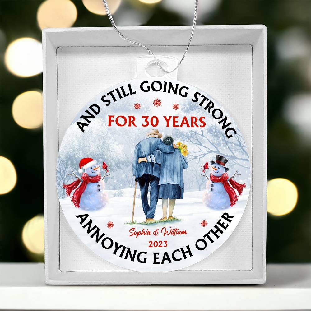 Personalized Couple's Acrylic Ornament - And Still Annoying Each Other