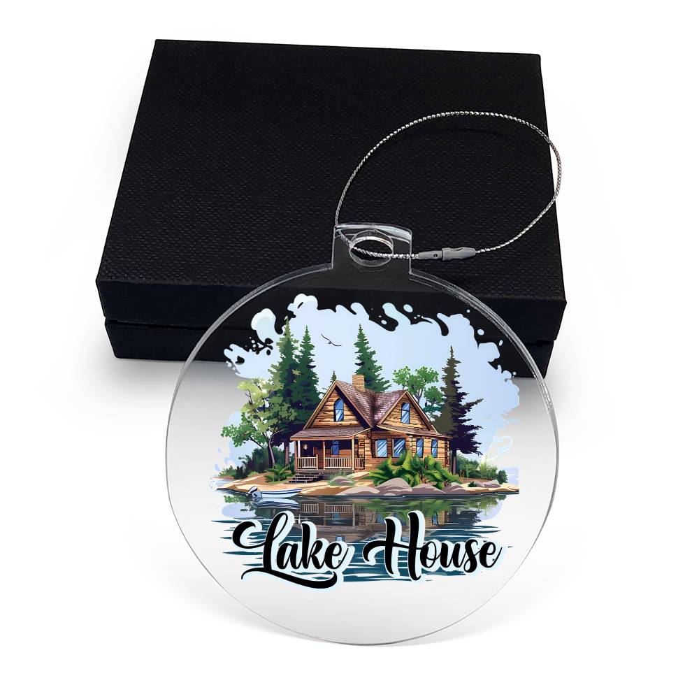 Lake House Circle Ornament