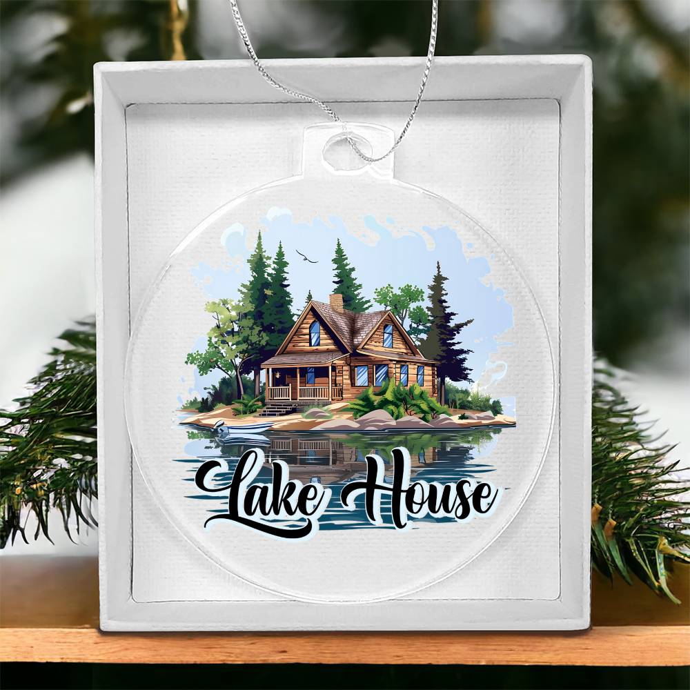 Lake House Circle Ornament