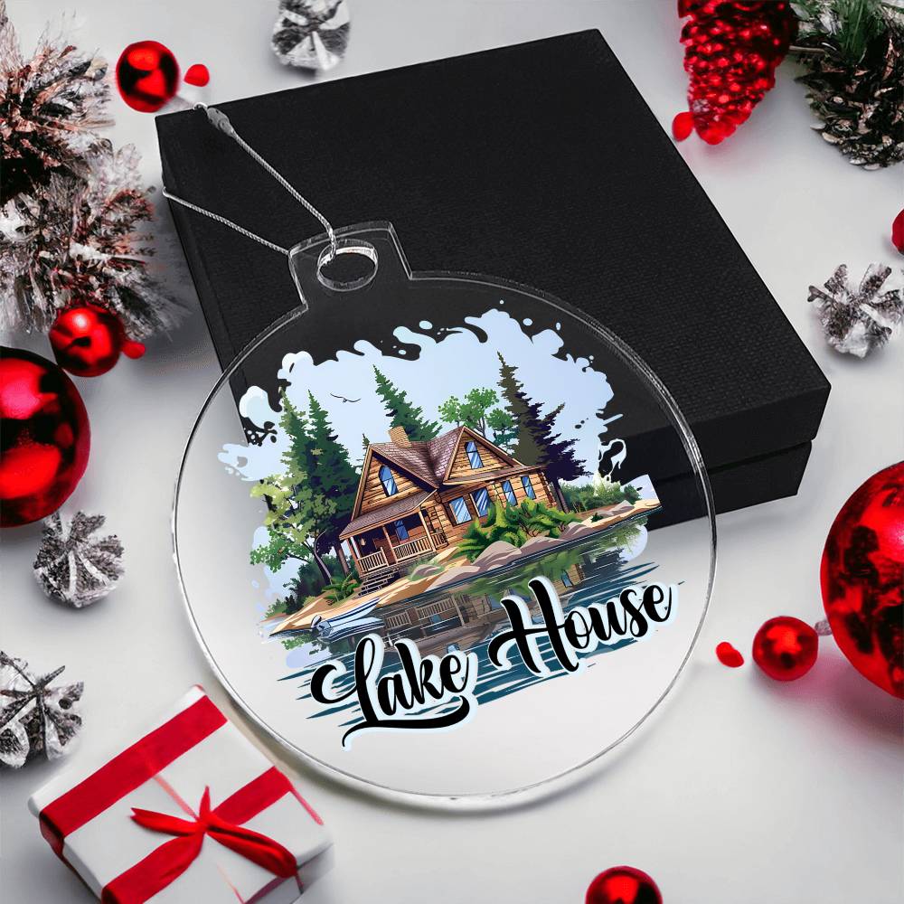 Lake House Circle Ornament