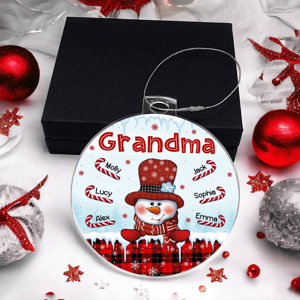 Personalized Grandma Acrylic Ornament - Grandkids Names