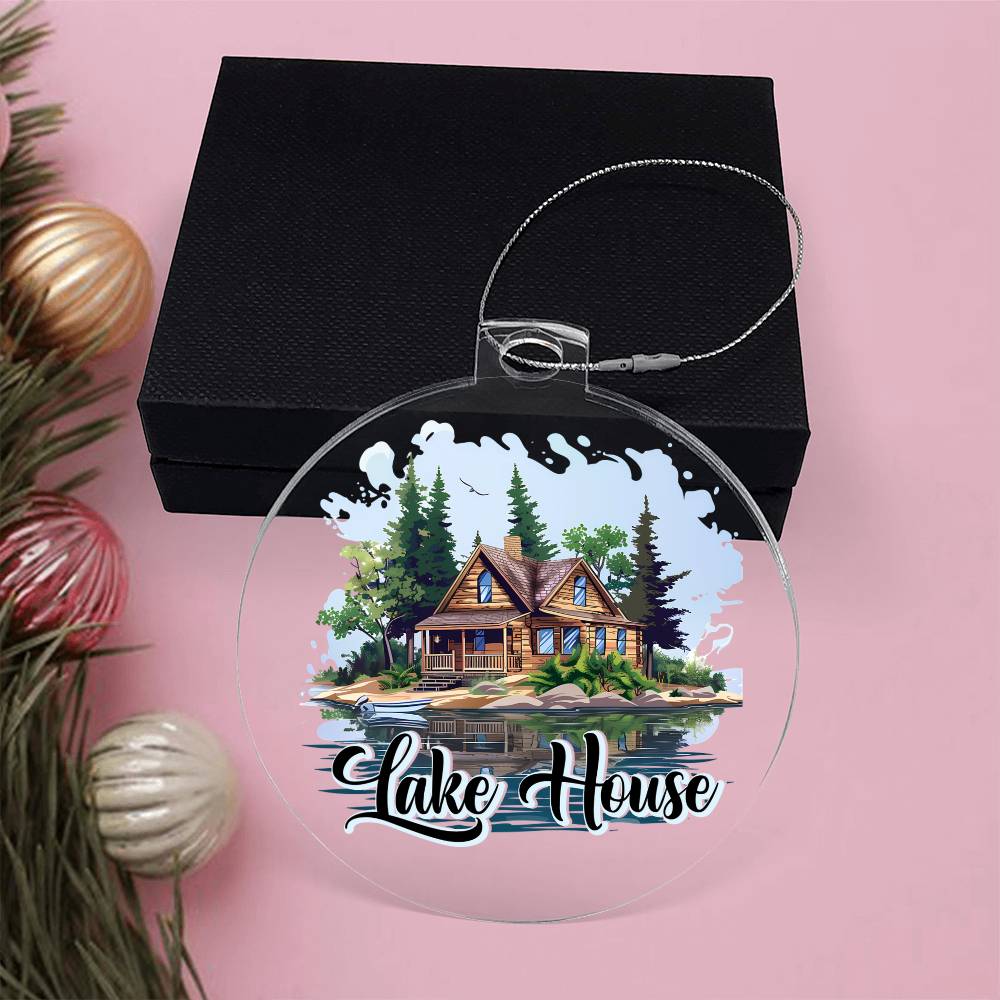 Lake House Circle Ornament