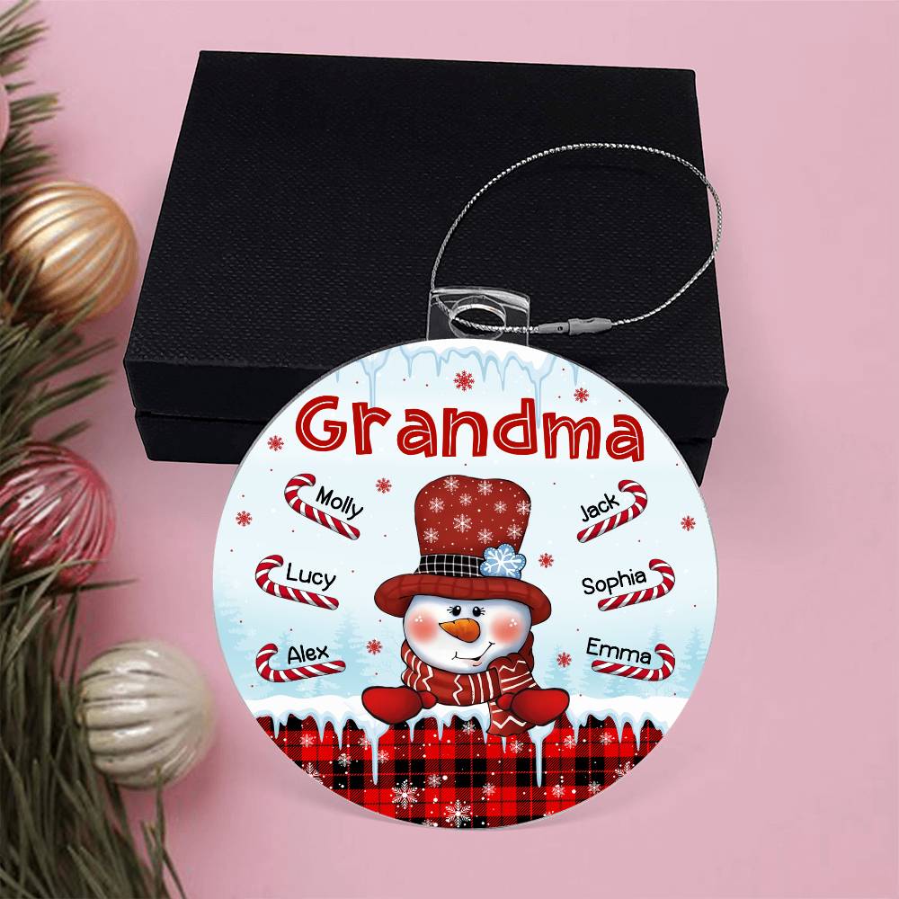 Personalized Grandma Acrylic Ornament - Grandkids Names