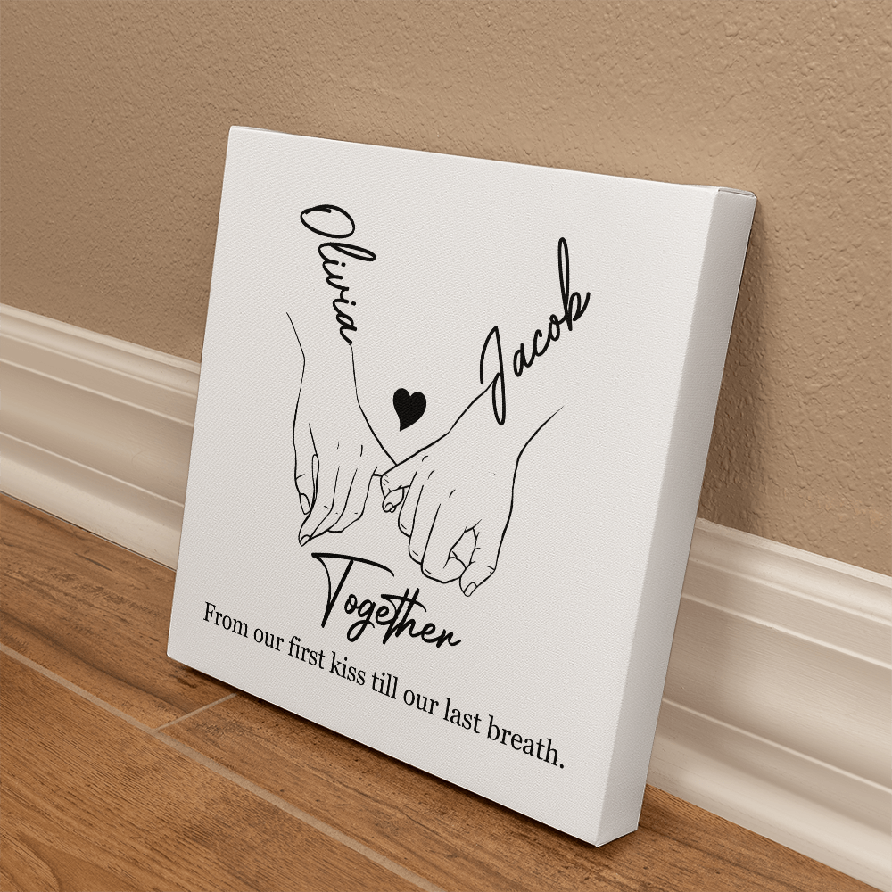 Personalized Soulmates Gift - Together Forever - Hanging Wrapped Canvas