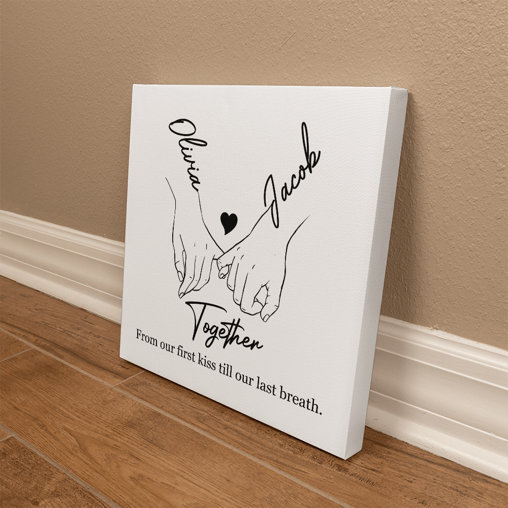 Personalized Soulmates Gift - Together Forever - Hanging Wrapped Canvas