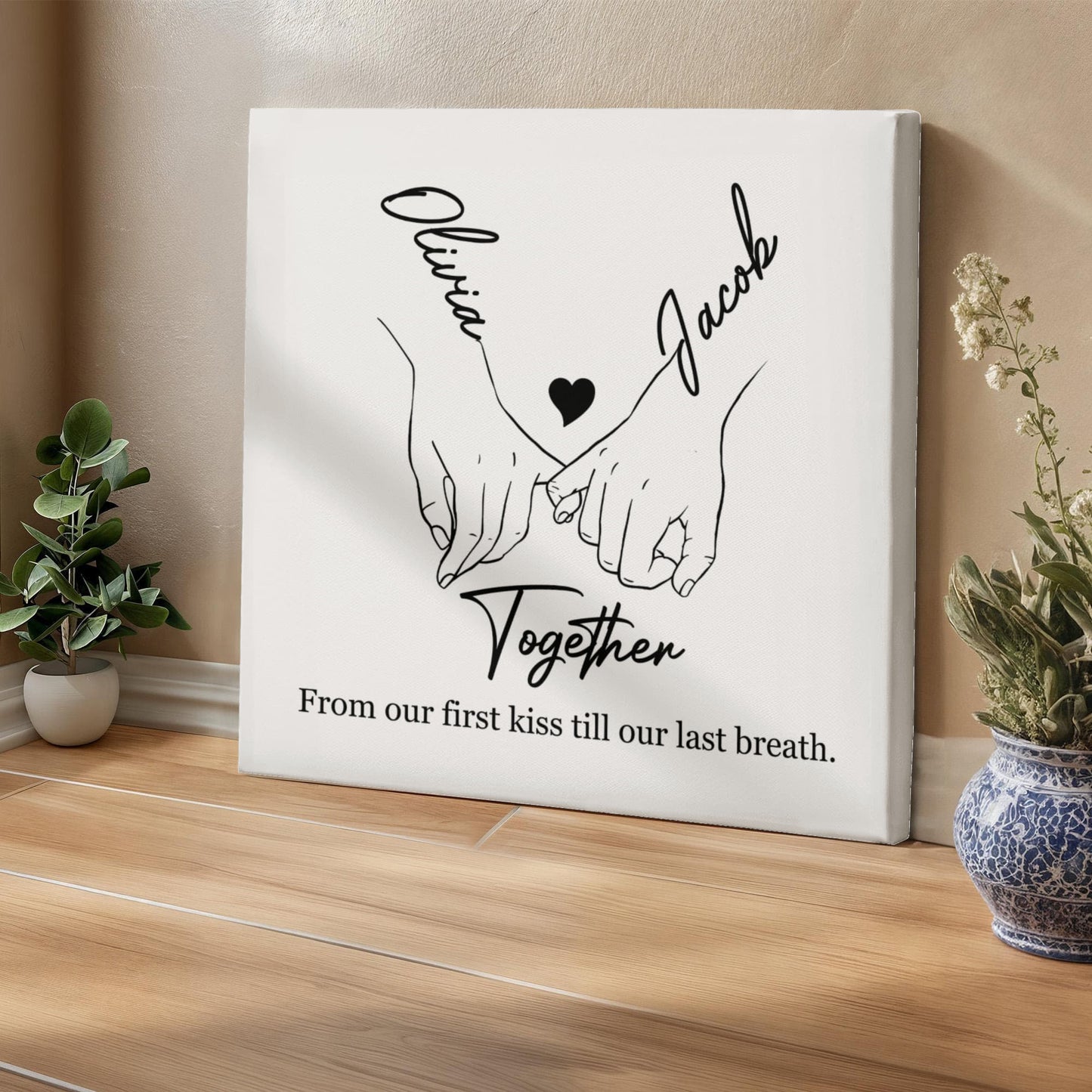 Personalized Soulmates Gift - Together Forever - Hanging Wrapped Canvas