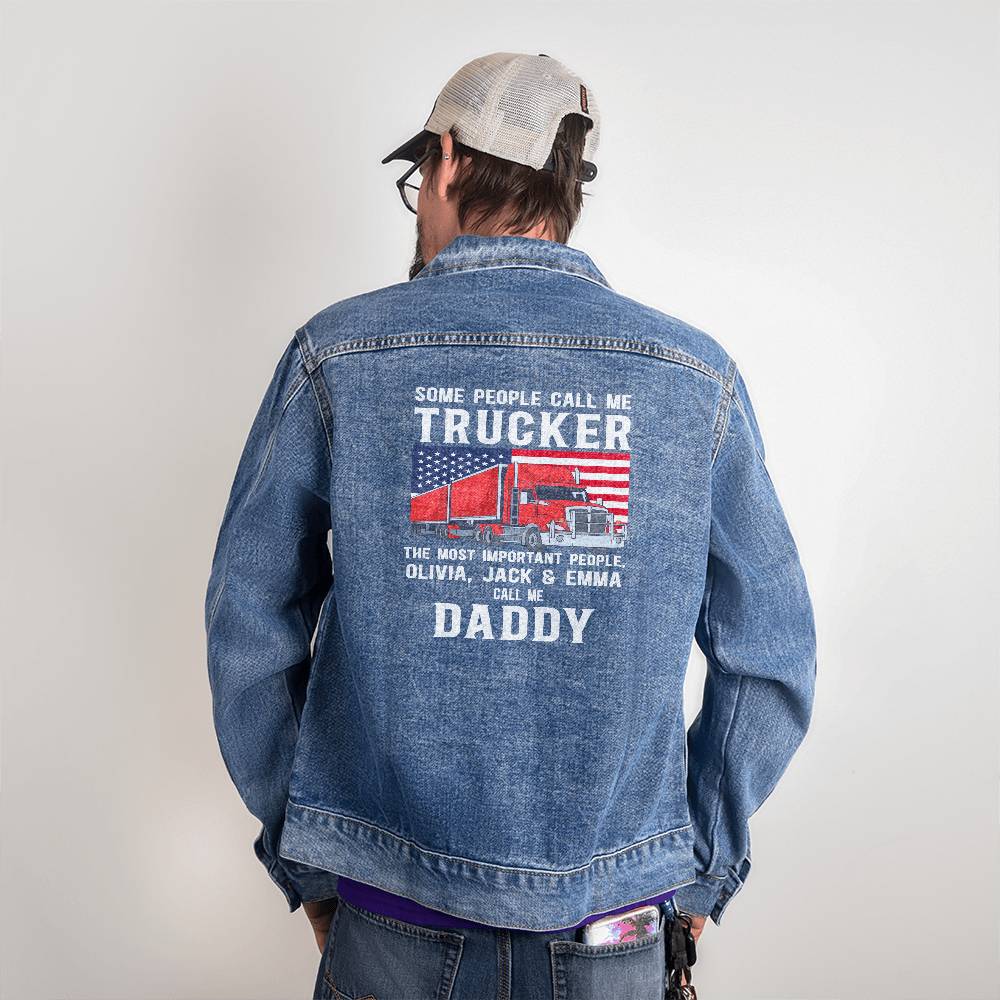 Trucker - Mens Denim Jacket - Personalized - Some people call me