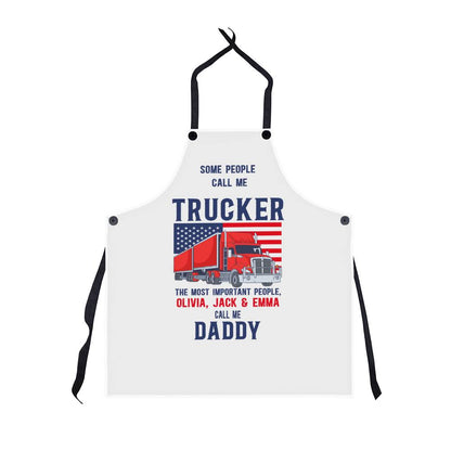 Trucker - Mens BBQ Apron - Personalized - Some people call me