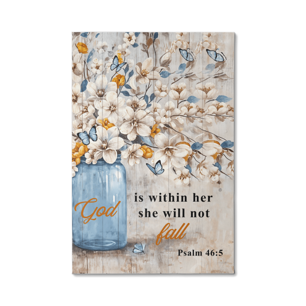 God Is Within Her Hanging Wrapped Canvas