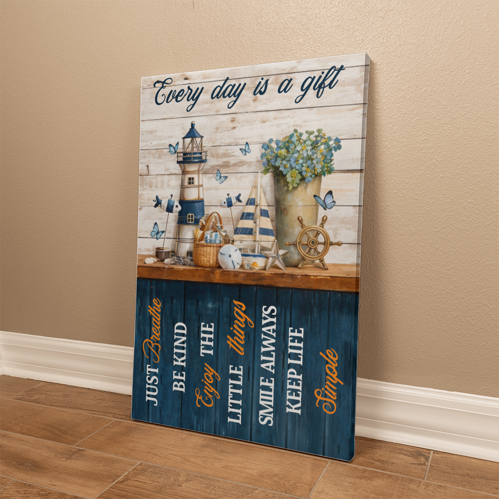 Every Day Is A Gift - Hanging Wrapped Canvas