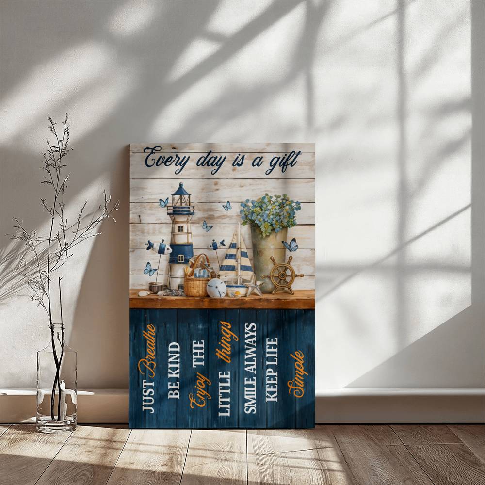 Every Day Is A Gift - Hanging Wrapped Canvas