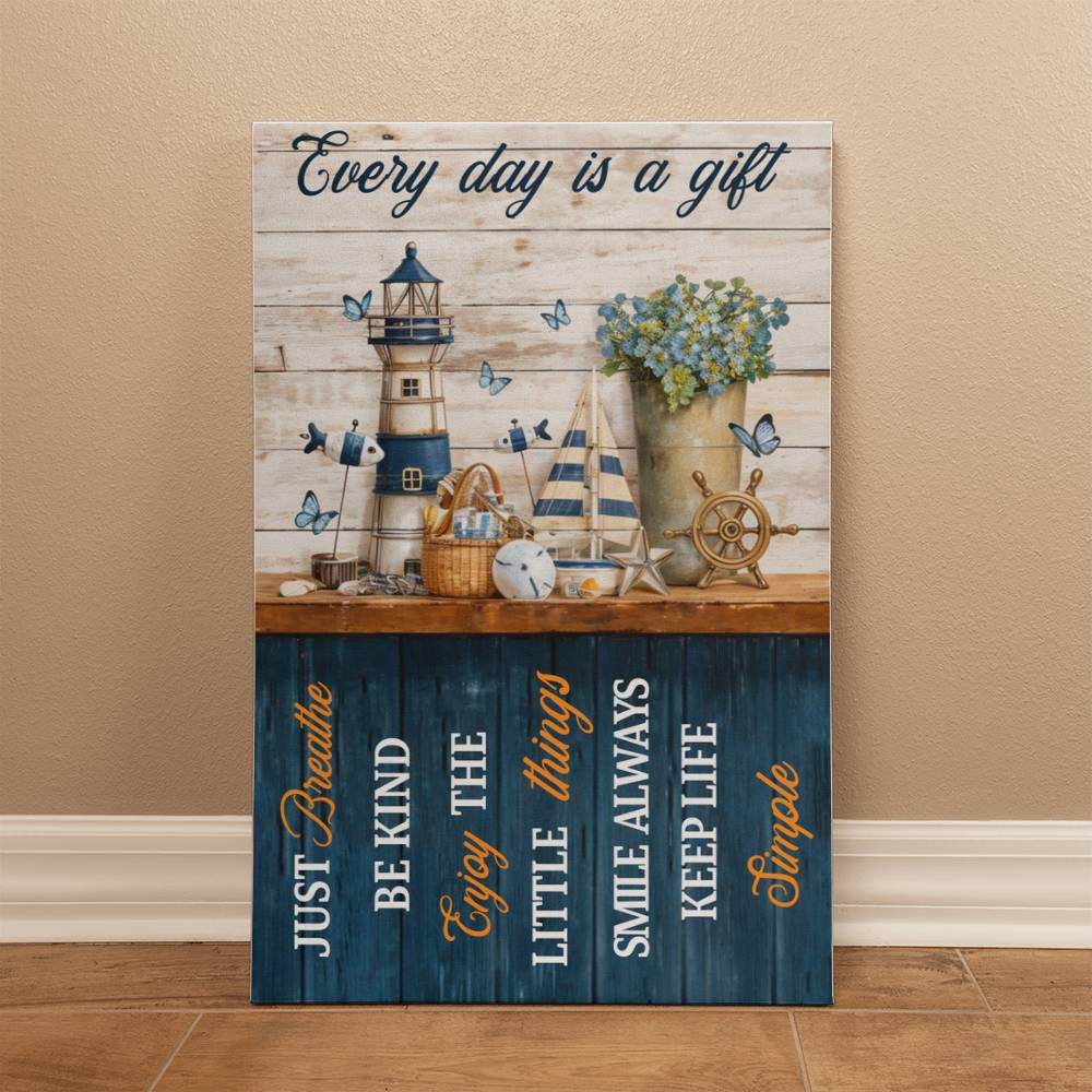 Every Day Is A Gift - Hanging Wrapped Canvas