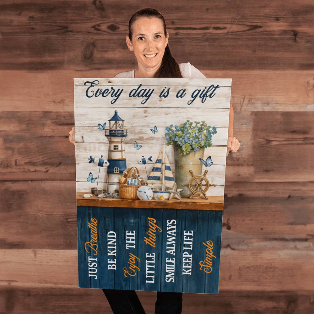 Every Day Is A Gift - Hanging Wrapped Canvas
