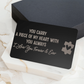 Engraved Wallet Card - A Piece Of My Heart