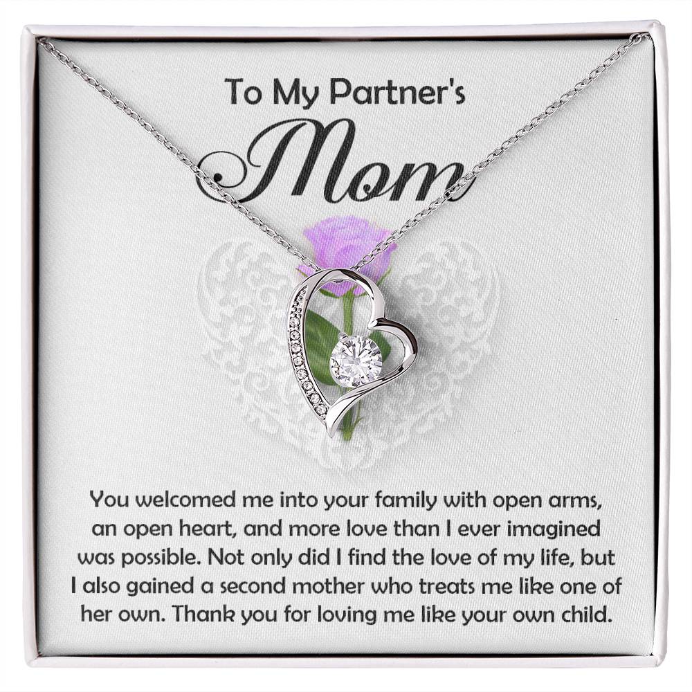 Partners Mom Gift - A Second Mother - Forever Love Necklace