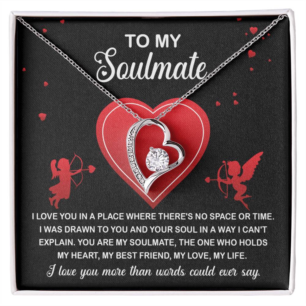 Soulmate Gift, Drawn To You, Forever Love Heart Necklace