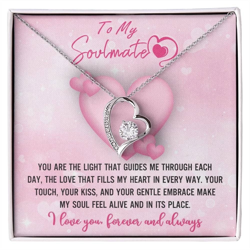 Soulmate Gift, The Light, Forever Love Heart Necklace