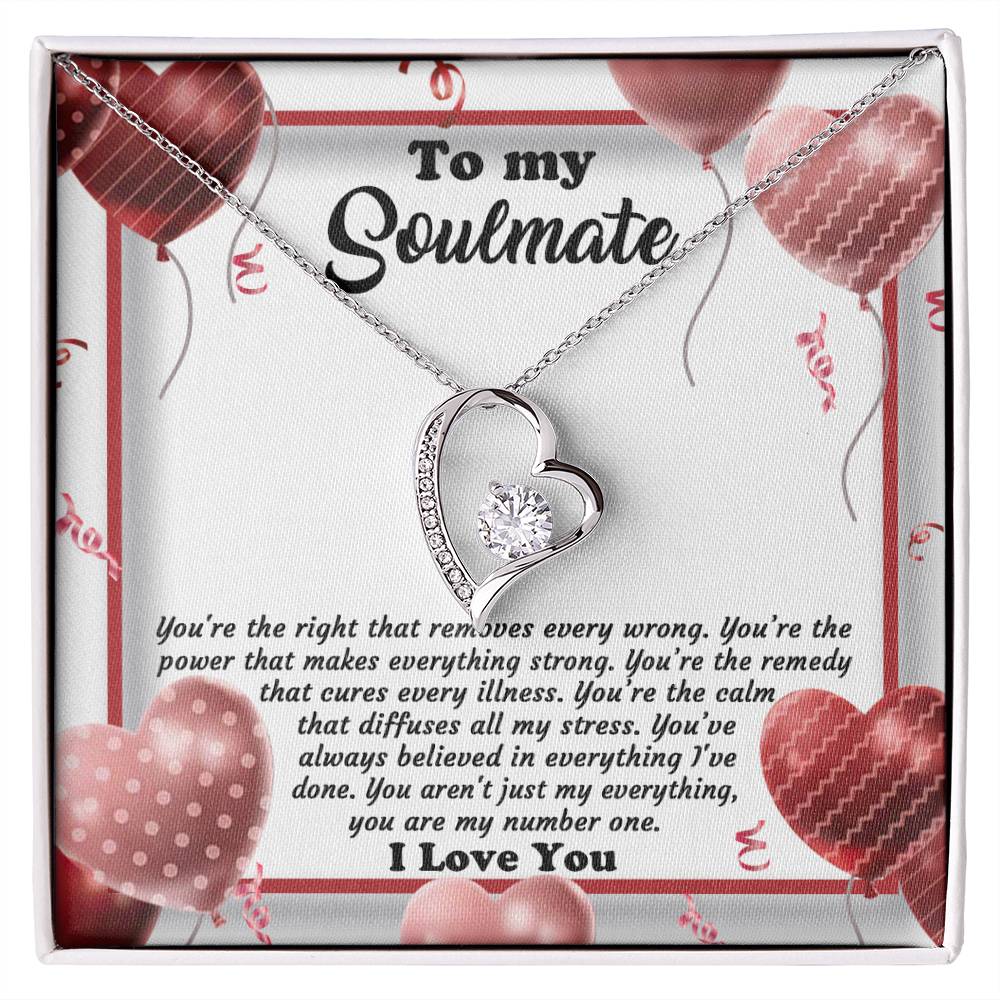 Soulmate Gift, My Number One, Forever Love Heart Necklace