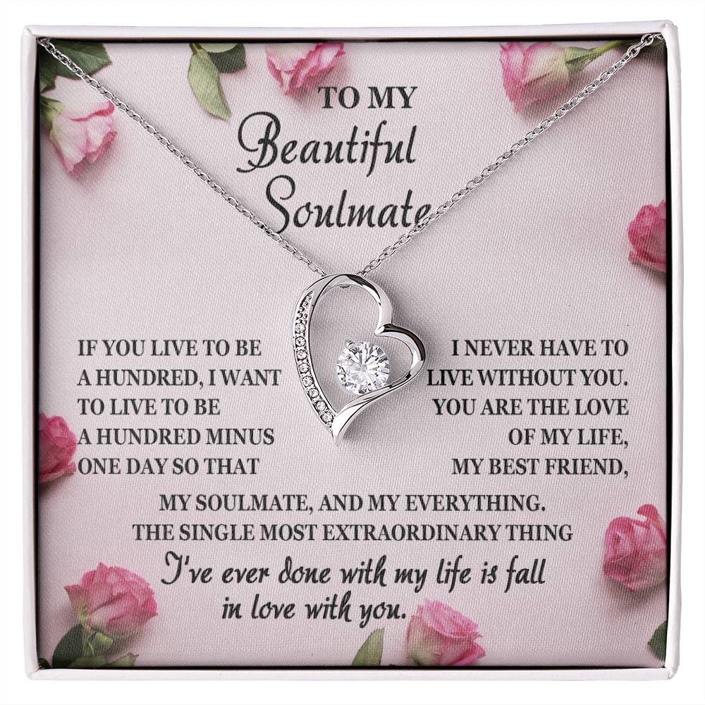 Soulmate-Fall In Love with You-Forever Love Necklace