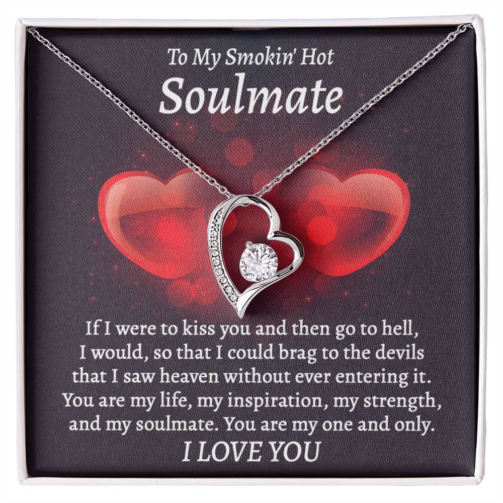 Soulmate Gift, Go To Hell, Forever Love Heart Necklace