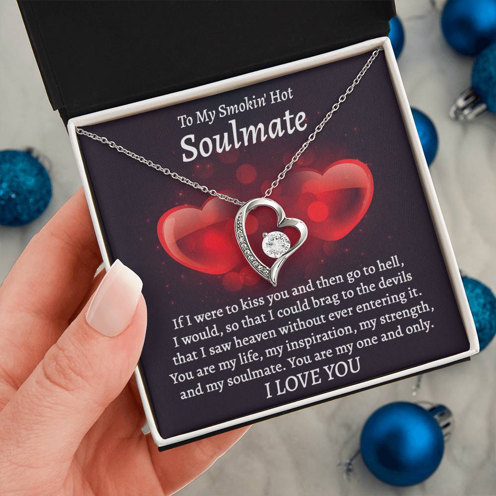 Soulmate Gift, Go To Hell, Forever Love Heart Necklace