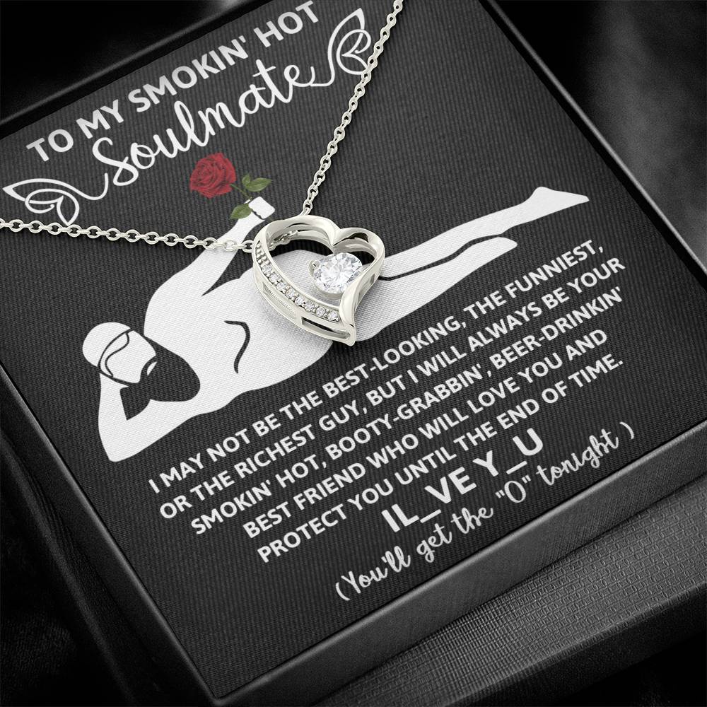 Soulmate Gift, Until The End, Forever Love Heart Necklace