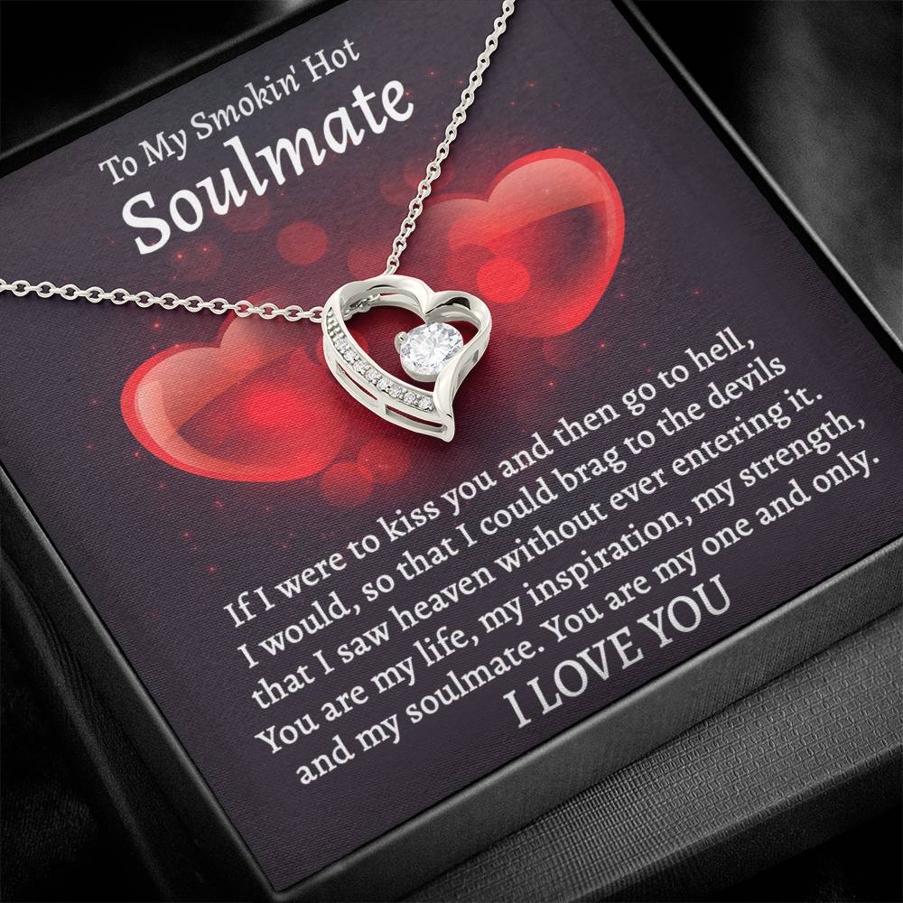 Soulmate Gift, Go To Hell, Forever Love Heart Necklace